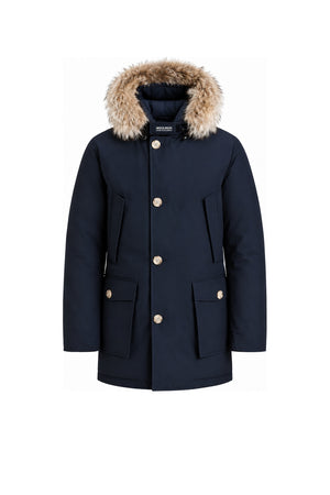 Woolrich Parka Uomo Artic Detachable Fur / Melton Blue