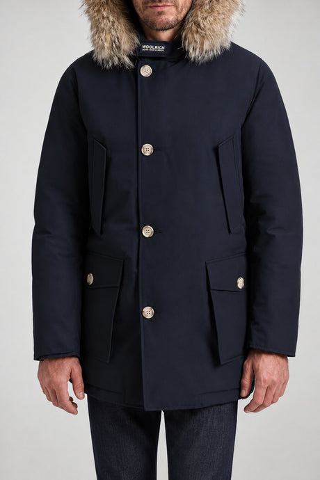 Woolrich Parka Uomo Artic Detachable Fur / Melton Blue