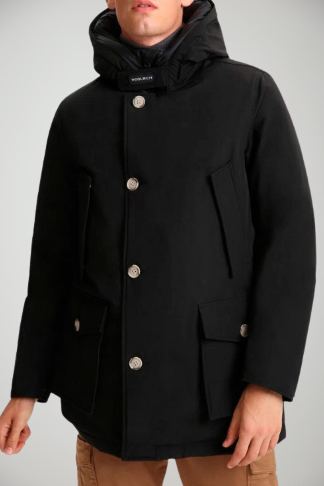 Parka da uomo Woolrich in Ramar con cappuccio