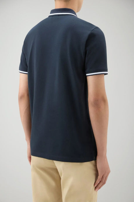 Woolrich Polo Uomo con dettagli a contrasto di colore