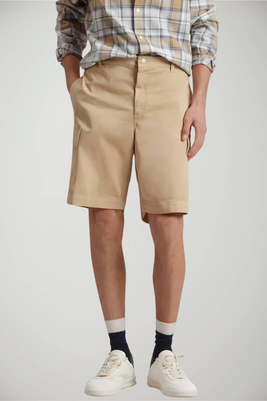 Bermuda cargo da uomo Woolrich in cotone