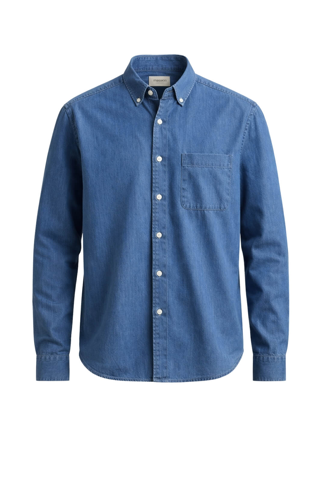 Camicia Woolrich in denim da uomo con bottoni 