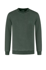 Felpa da uomo Woolrich a girocollo effetto stone washed