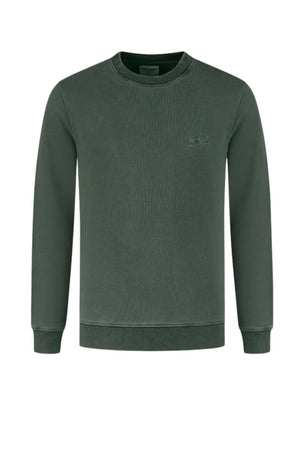Felpa da uomo Woolrich a girocollo effetto stone washed
