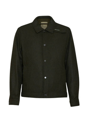 Woolrich giacca uomo a camicia Keating in misto lana riciclata