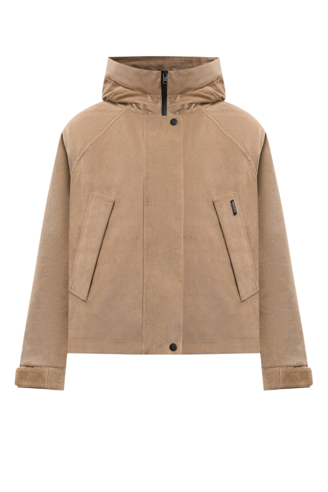 Giubbino da donna in velluto con cappuccio