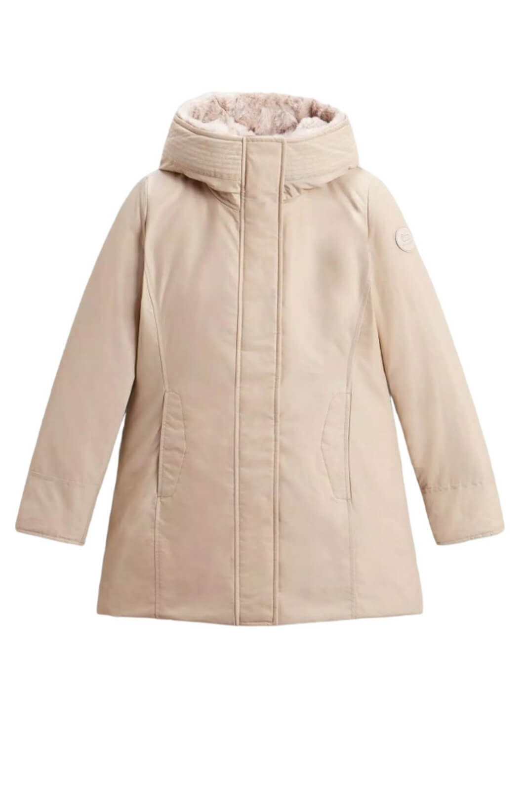 Parka da donna Woolrich con cappuccio in ramar cloth