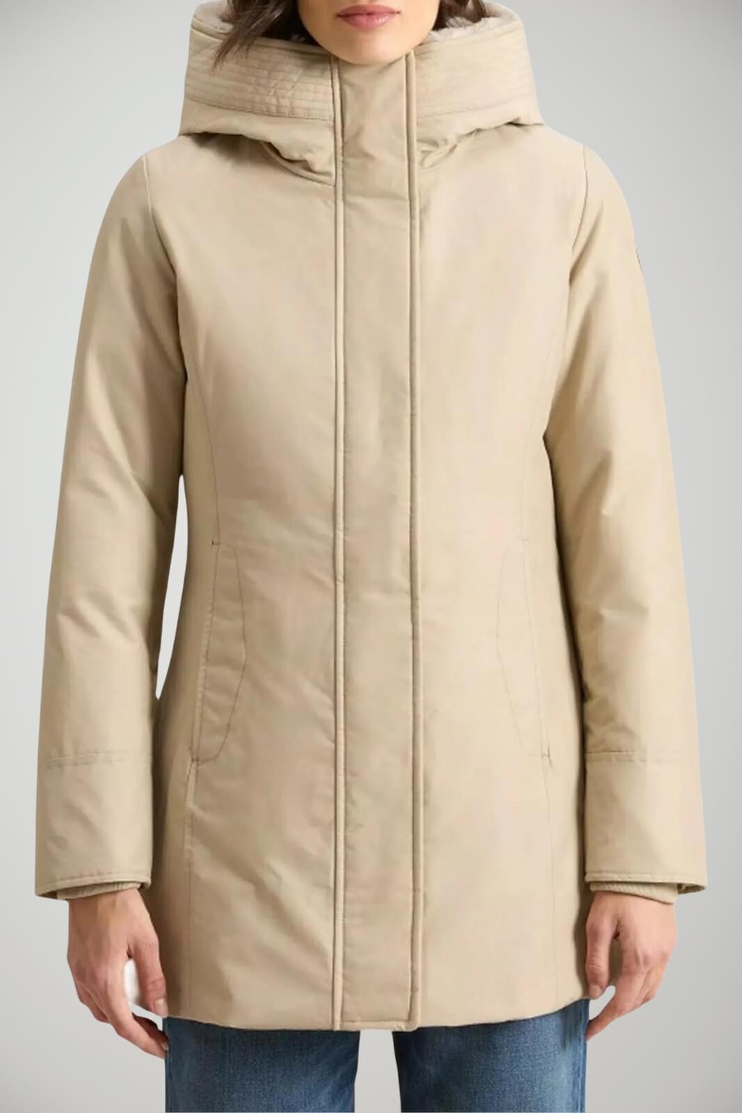 Parka da donna Woolrich con cappuccio in ramar cloth