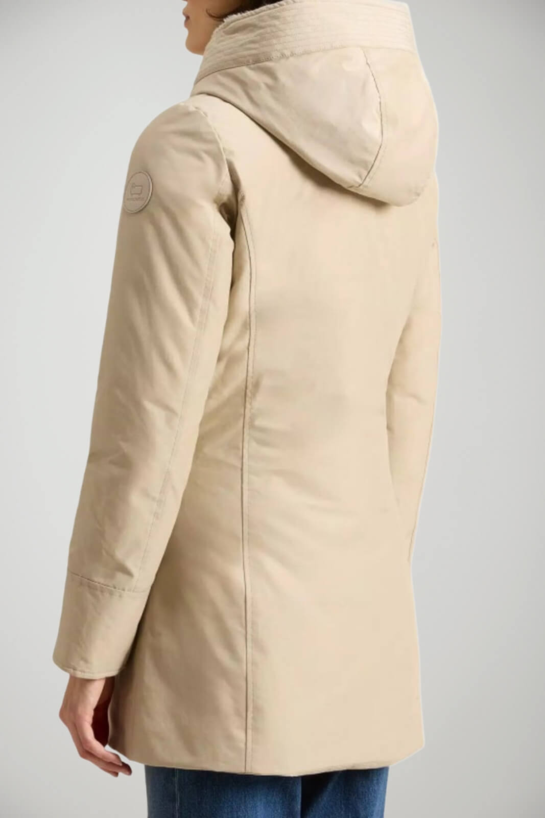 Parka da donna Woolrich con cappuccio in ramar cloth