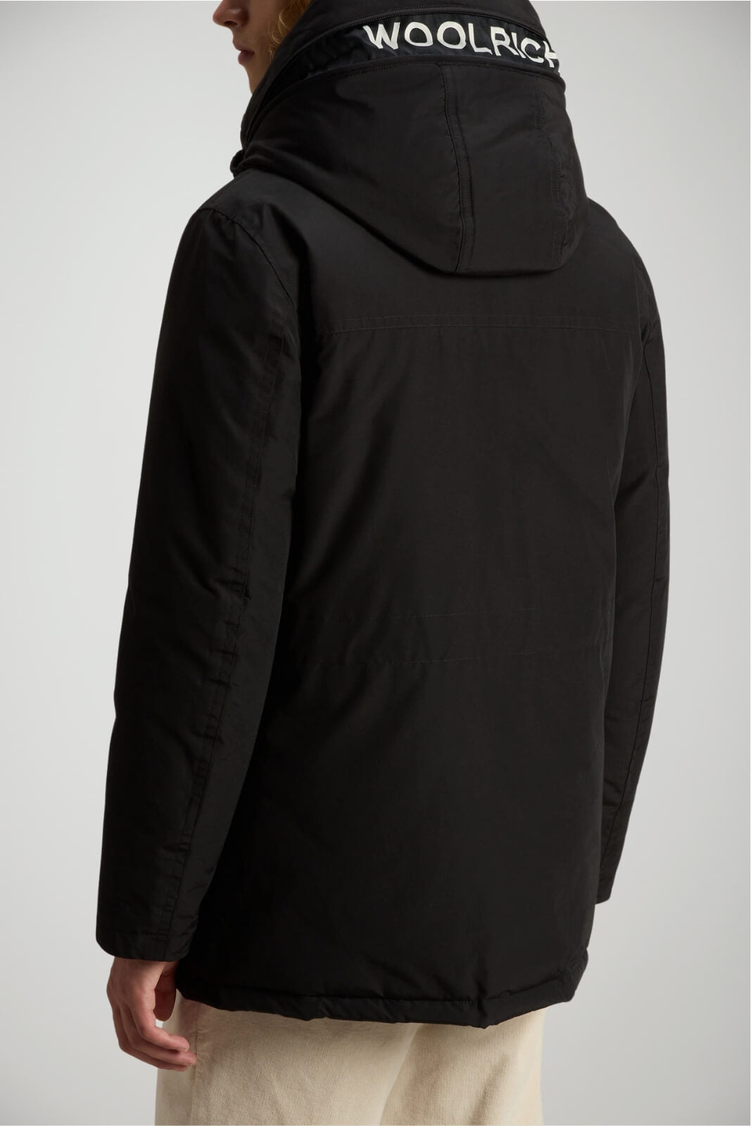 Parka da uomo Woolrich in ramar cloth con cappuccio