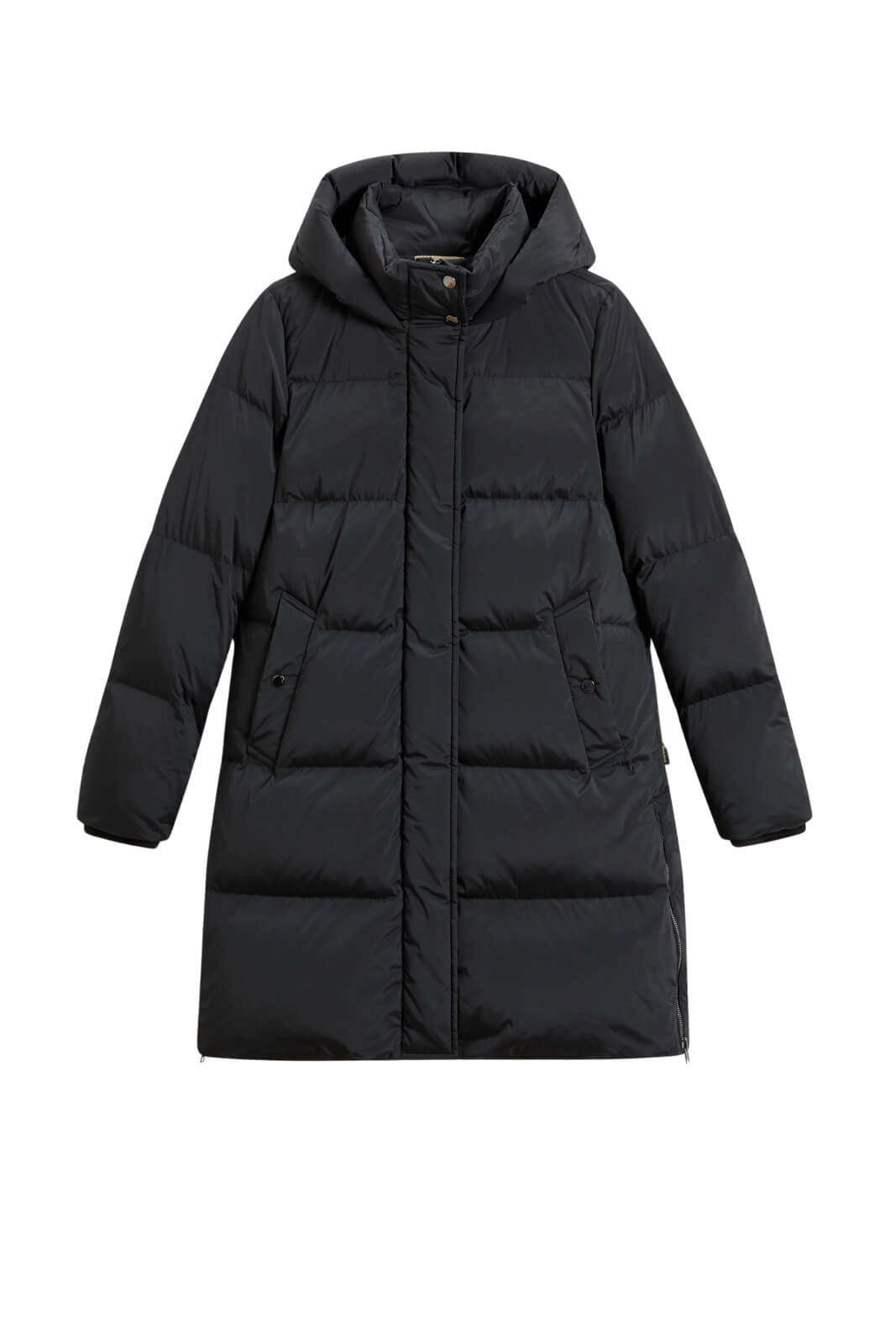 Piumino da donna Woolrich lungo con cappuccio