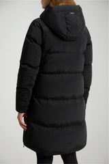 Piumino da donna Woolrich lungo con cappuccio
