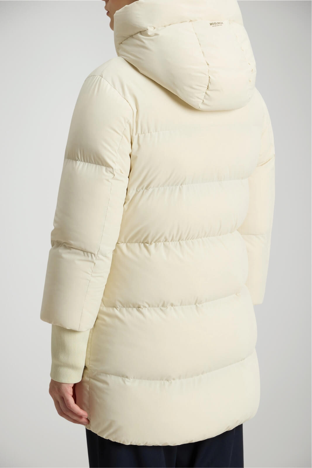 Piumino da donna Woolrich trapuntato con cappuccio 