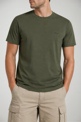 T-shirt da uomo Woolrich in cotone a maniche corte con logo