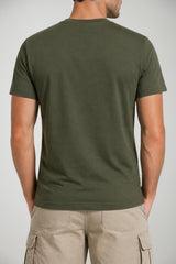 T-shirt da uomo Woolrich in cotone a maniche corte con logo