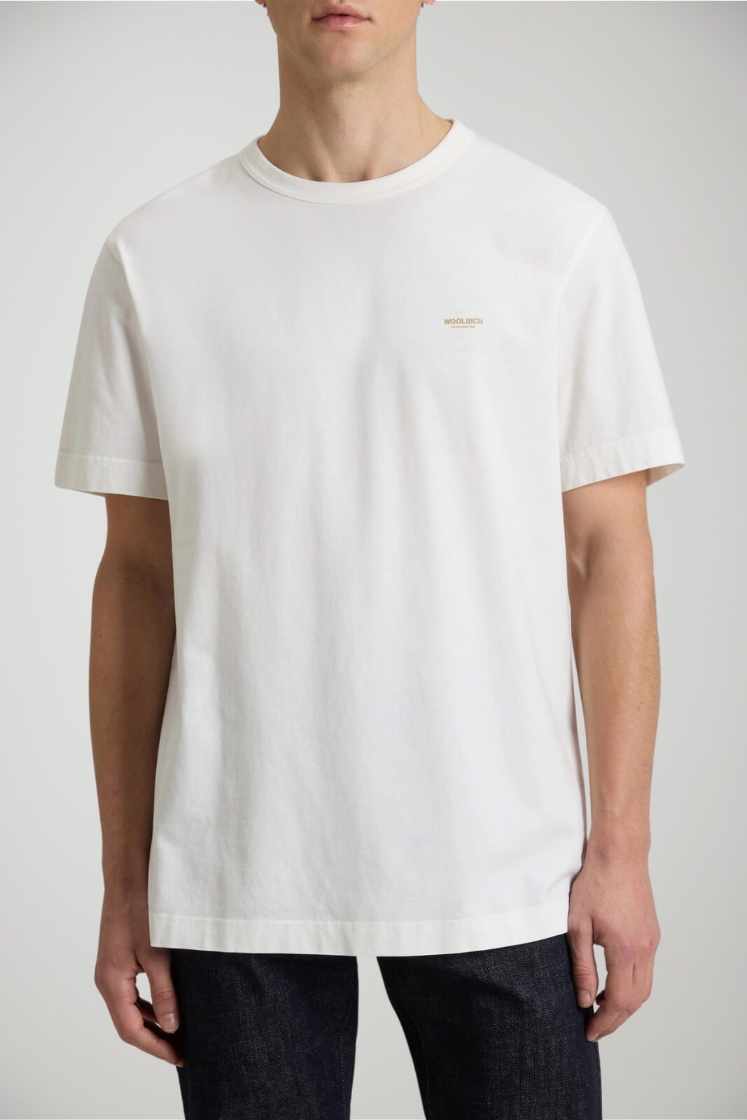 T-shirt da uomo Woolrich in jersey di cotone con logo
