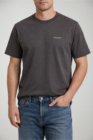 T-shirt da uomo in cotone Woolrich a girocollo
