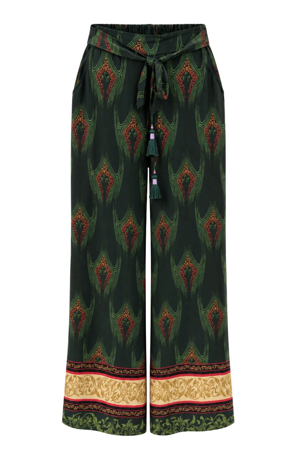 Wu’Side Pantaloni Donna wide Leg con stampa