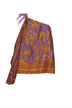Dahlo Women's One-Shoulder Blouse with Feathers