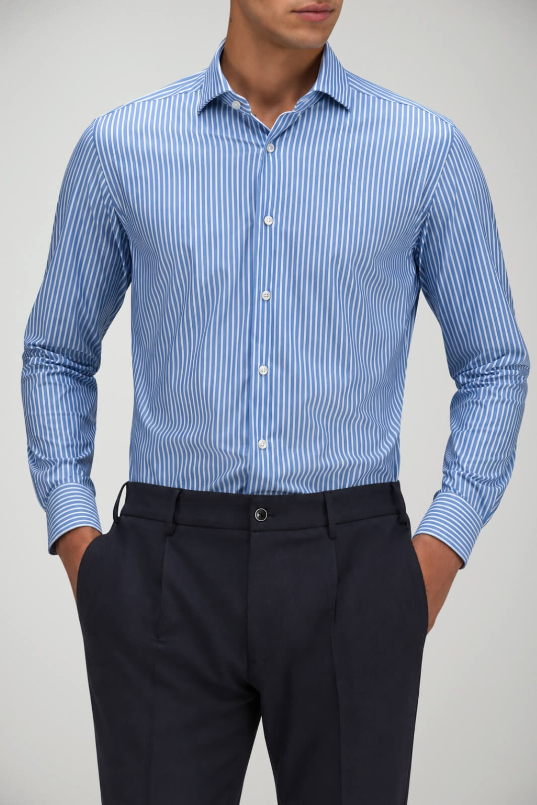 Xacus Camicia Uomo Active Tailor Fit Rigata