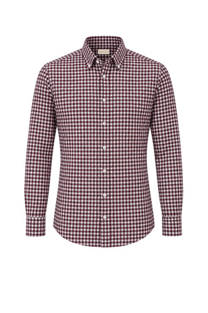 Xacus Camicia Uomo Check in Cotone Tailor Fit