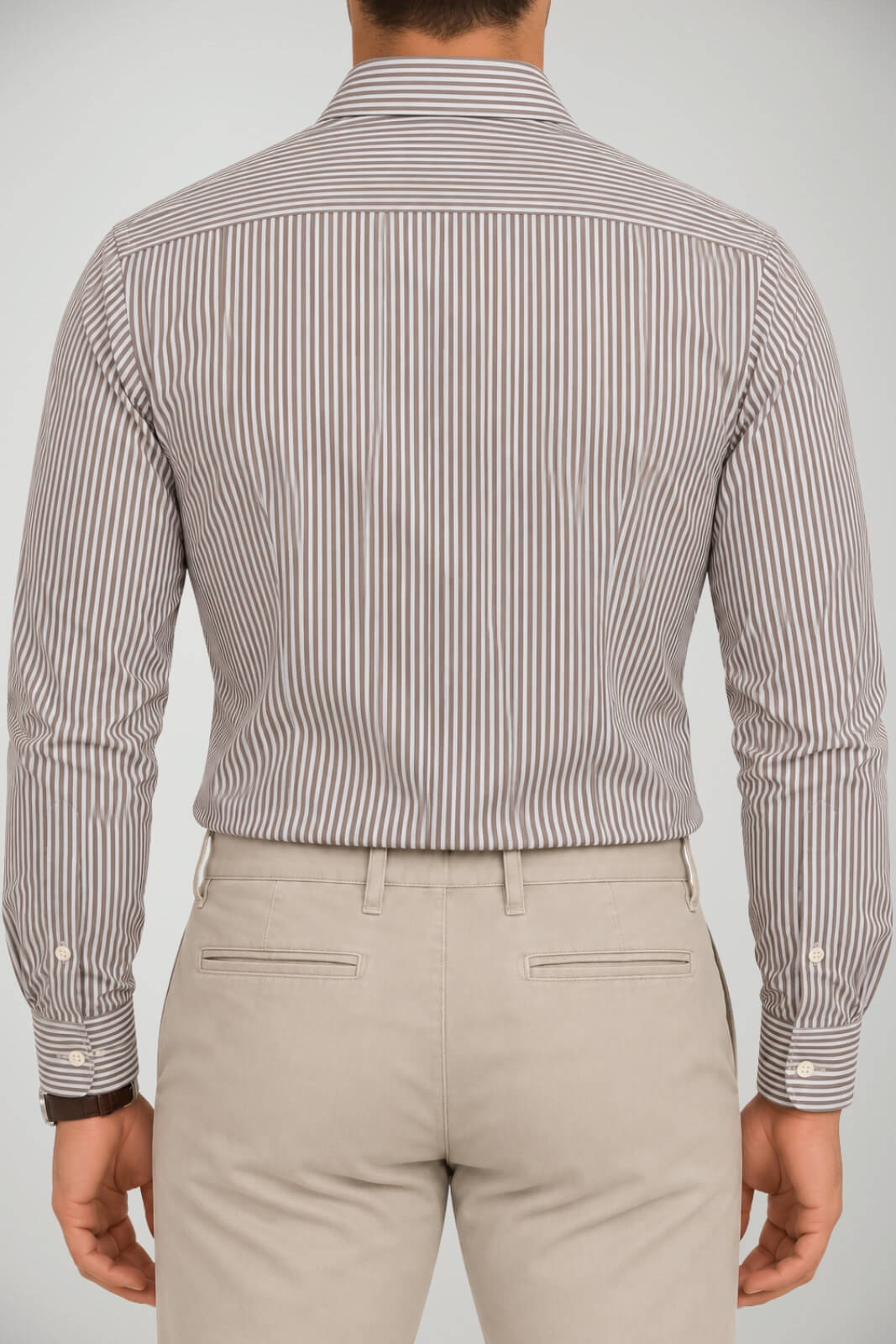 Xacus Camicia Uomo Rigata in Cotone Tailor Fit