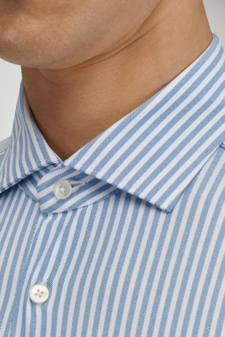 Camicia da uomo Xacus a righe in micro pattern