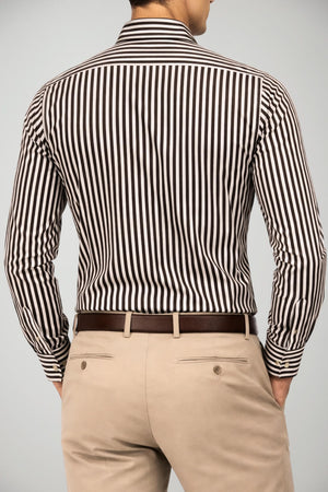 Camicia da uomo Xacus rigata con bottoni