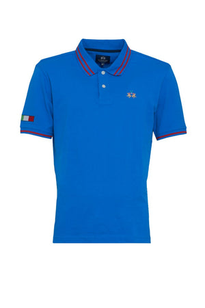 La Martina Men's Polo Shirt with Stripes on the Hems