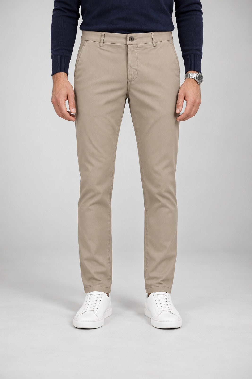 Yan Simmon Pantaloni Uomo Chino in Microlavorazione