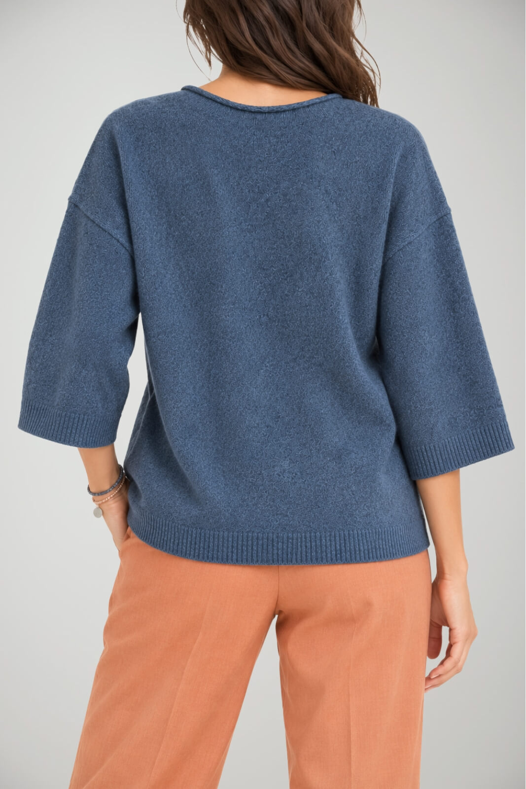 Yerse Maglia Donna Melange con Maniche a 3/4