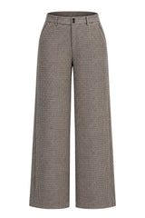 Yerse Pantaloni Donna pied de poule Wide Leg