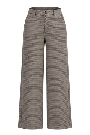 Yerse Pantaloni Donna pied de poule Wide Leg