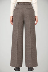 Yerse Pantaloni Donna pied de poule Wide Leg