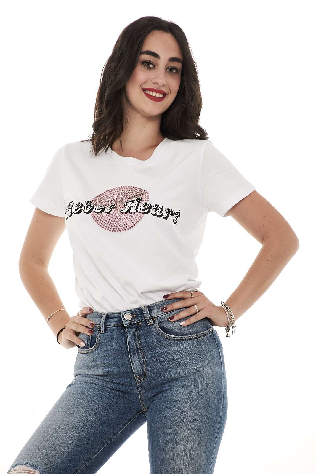 Pinko T-Shirt donna DENIS con strass