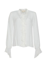 I Blues camicia donna con rouches sul davanti e ai polsi