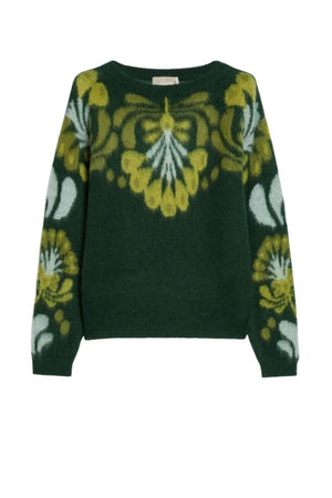 i Blues Maglia Donna con intarsio jacquard / Verde
