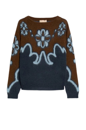 i Blues Maglia Donna con intarsio jacquard / Blu