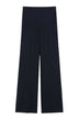 I Blues pantaloni donna gessati vita alta, wide leg, passanti in vita, tasche francesi sui fianchi