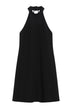 The Blues Women's Crepe Dress with Halter Neckline