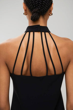 i Blues Abito Donna in crepe con scollo americano