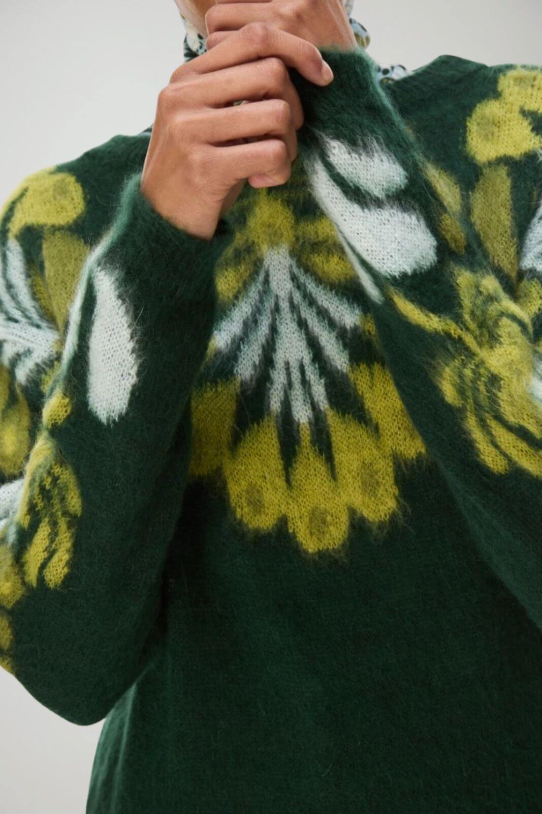 i Blues Maglia Donna con intarsio jacquard / Verde