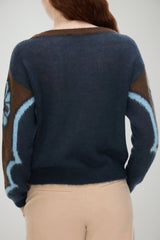 i Blues Maglia Donna con intarsio jacquard / Blu