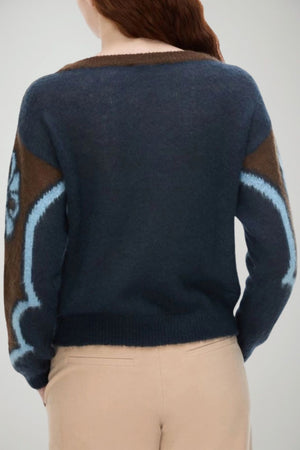 i Blues Maglia Donna con intarsio jacquard / Blu