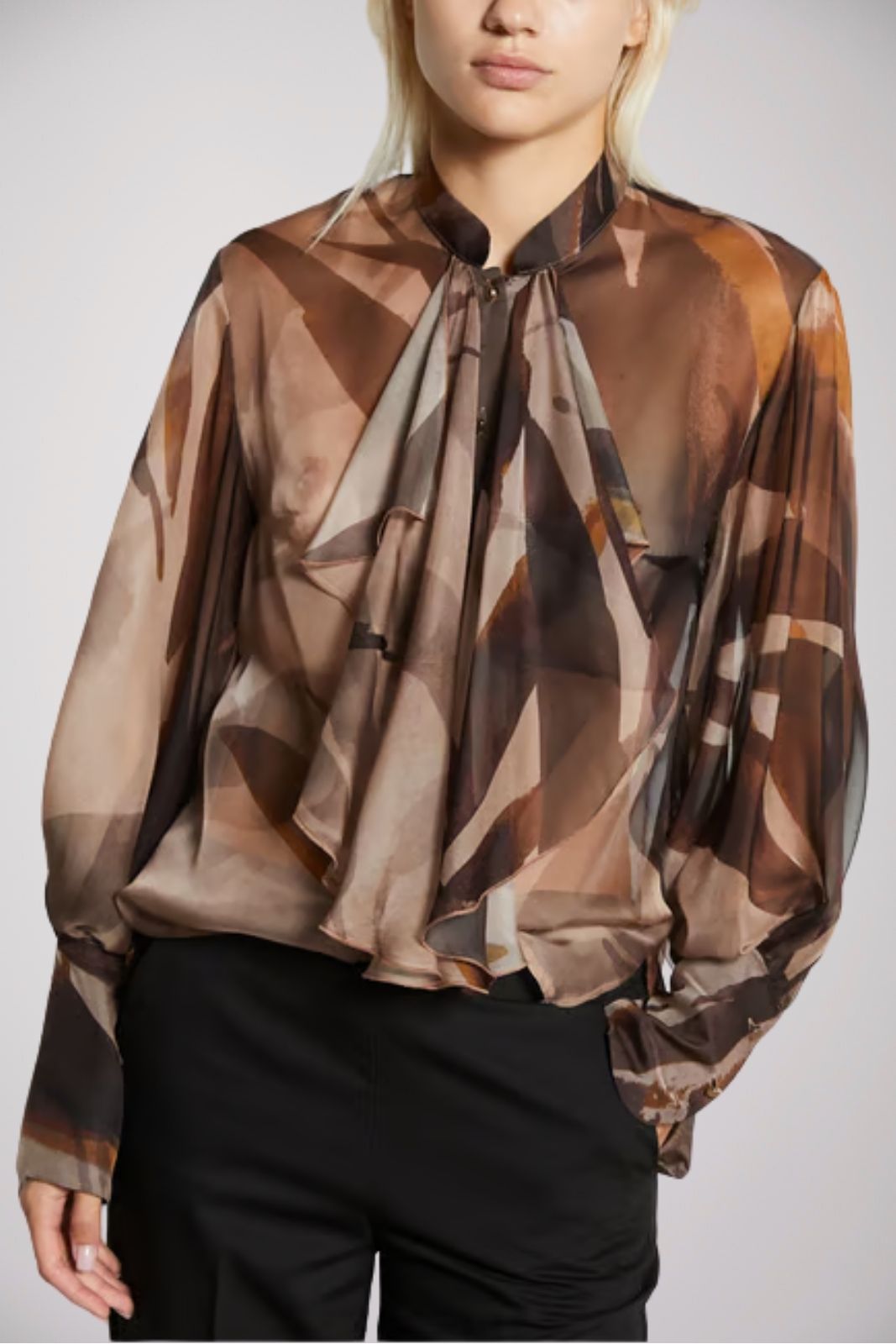 Imperial camicia donna a fantasia in trasparenza