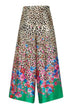 Liu Jo Pantalone Donna Crop con Stampa Animalier e Floreale