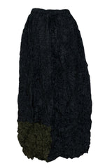 Tadashi Gonna lunga in crepe nera e verde